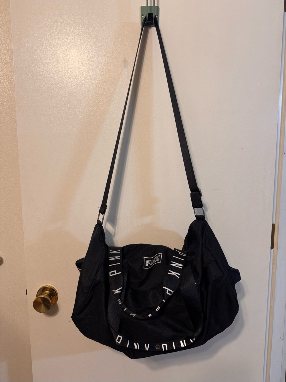 PINK Victoria's Secret Black Travel Duffel Bag